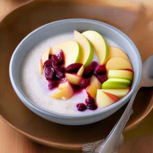 Buckwheat porridge with apple and cranberry