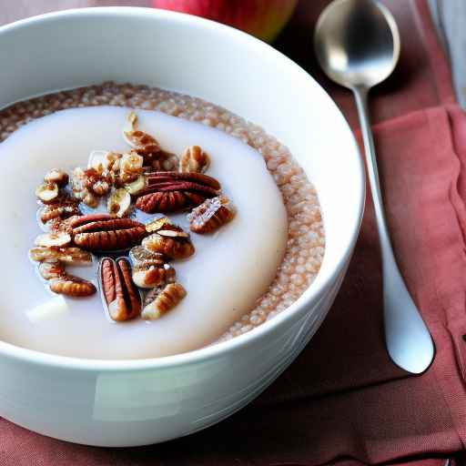 Buckwheat porridge with apple and pecan