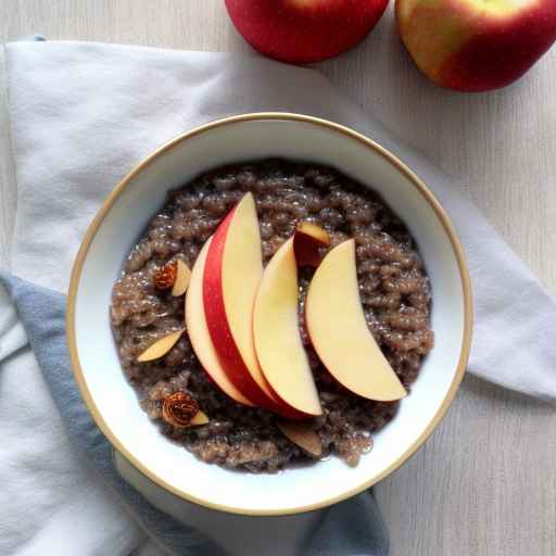 Buckwheat porridge with apples and raisins