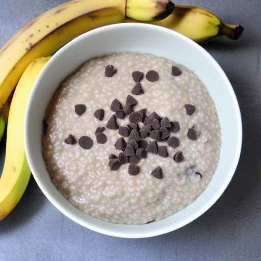 Buckwheat porridge with banana and chocolate chips