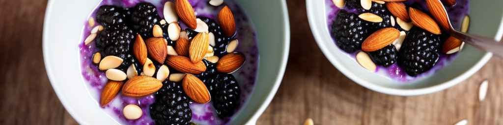 Buckwheat porridge with blackberries and almonds