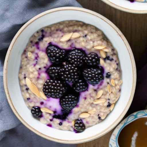 Buckwheat porridge with blackberries and honey