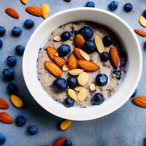 Buckwheat porridge with blueberries and almonds