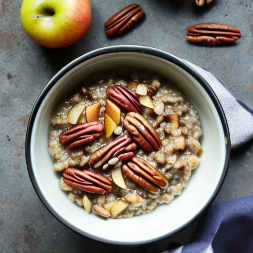 Buckwheat porridge with caramelized apples and pecans