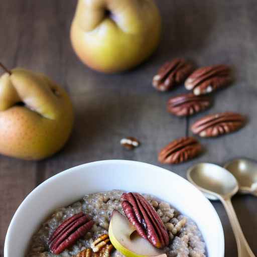 Buckwheat porridge with caramelized pears and pecans