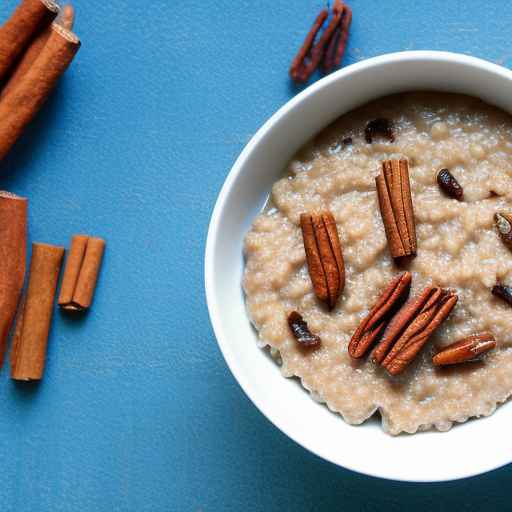 Buckwheat porridge with cinnamon and dates