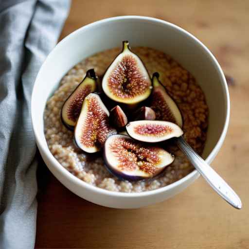 Buckwheat porridge with cinnamon and figs