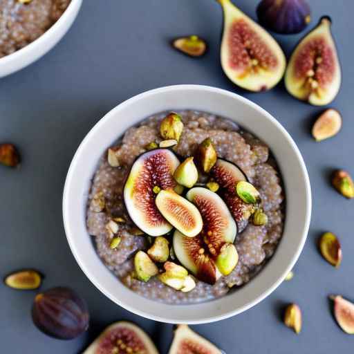 Buckwheat porridge with figs and pistachios