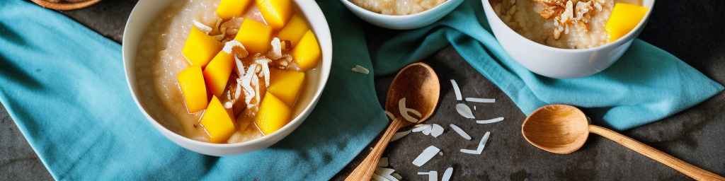 Buckwheat porridge with mango and toasted coconut