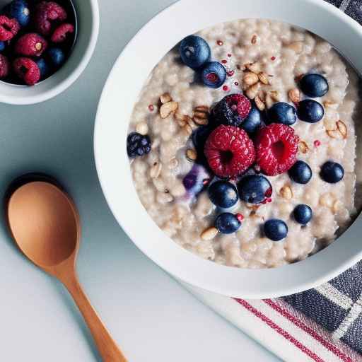 Buckwheat porridge with mixed berries and coconut