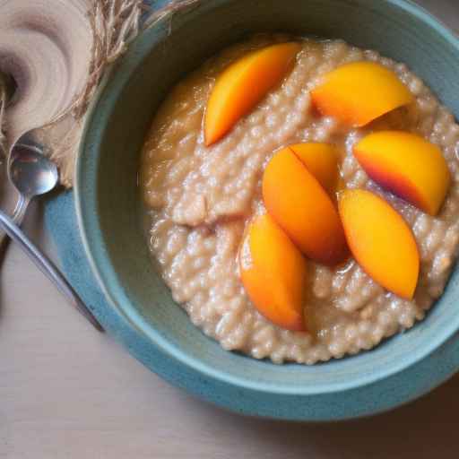 Buckwheat porridge with peaches and honey