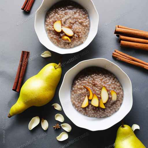 Buckwheat porridge with pears and cinnamon