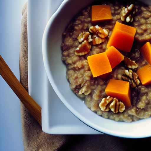 Buckwheat porridge with pumpkin and walnuts