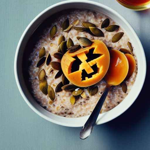 Buckwheat porridge with pumpkin seeds and maple syrup