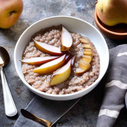 Buckwheat porridge with roasted pear and maple syrup