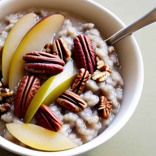 Buckwheat porridge with spiced pears and pecans