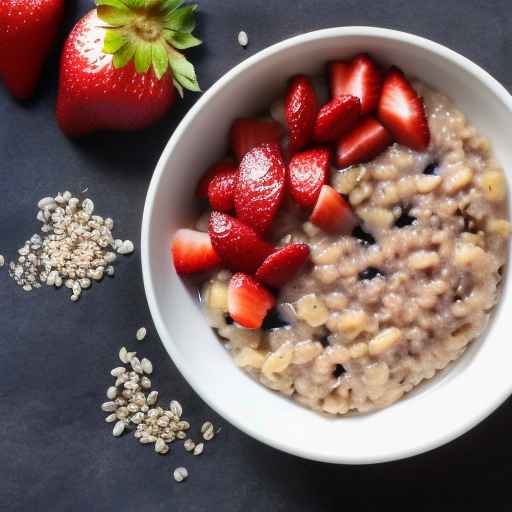 Buckwheat porridge with strawberries and bananas