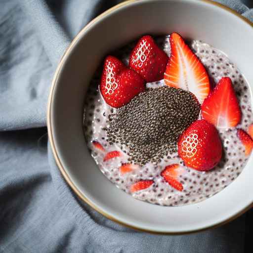 Buckwheat porridge with strawberry and chia seeds