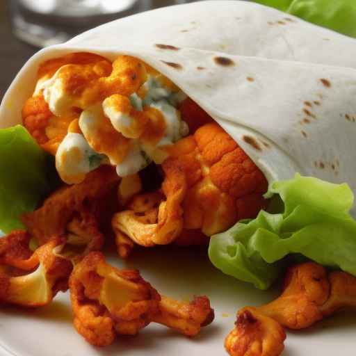 Buffalo Cauliflower and Blue Cheese Burrito