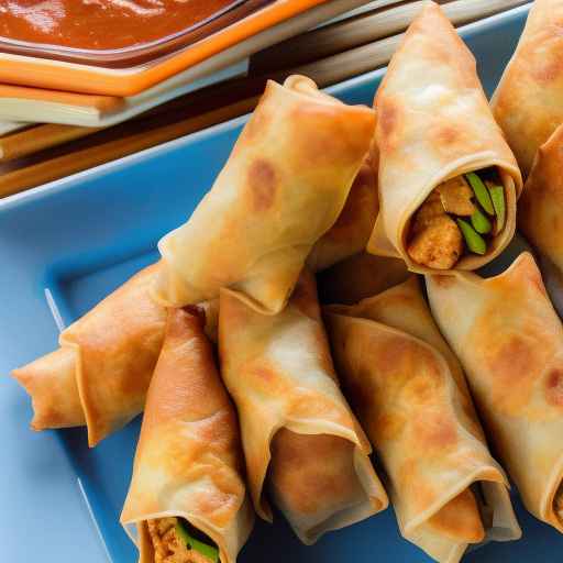 Butter Chicken Egg Rolls