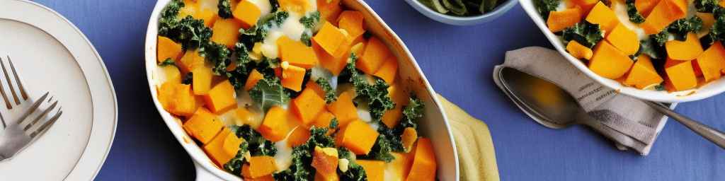 Butternut squash and kale casserole