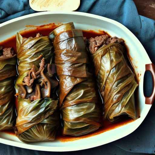 Cabbage Rolls with Beef and Mushrooms