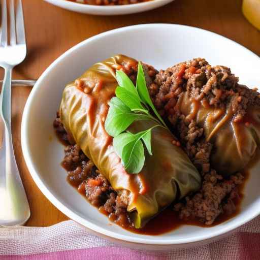 Cabbage Rolls with Ground Bison and Brown Rice