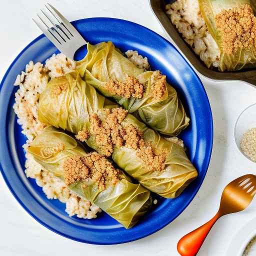 Cabbage Rolls with Ground Chicken and Brown Rice