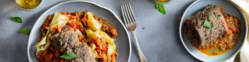 Cabbage Rolls with Ground Lamb and Barley