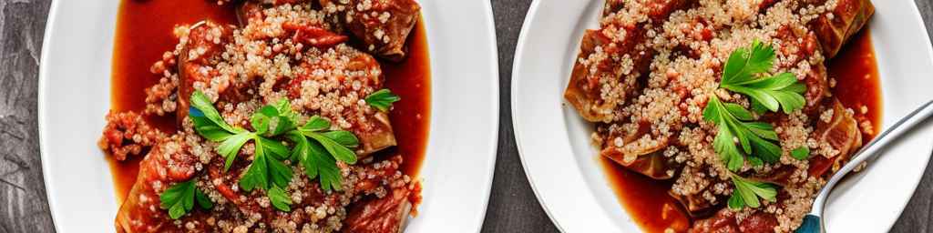 Cabbage Rolls with Ground Pork and Quinoa