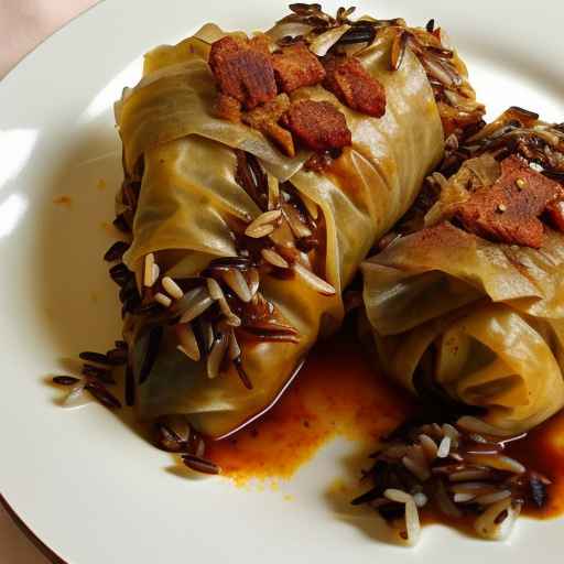 Cabbage Rolls with Turkey and Wild Rice