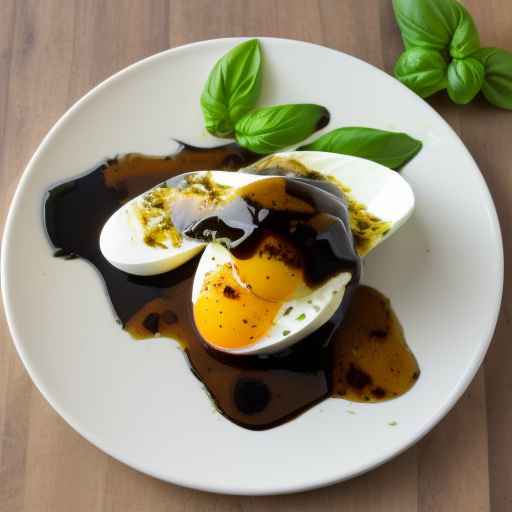 Caprese Egg Salad with Fresh Basil and Balsamic Glaze