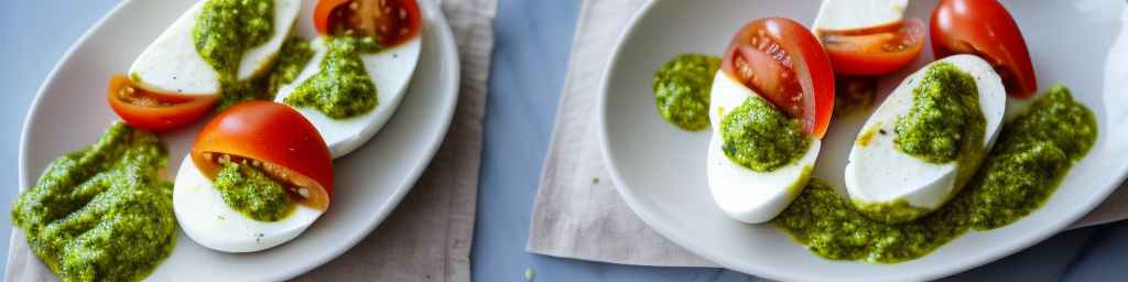 Caprese Egg Salad with Pesto Dressing