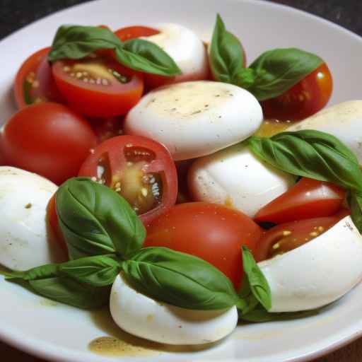 Caprese Salad with Tomatoes, Mozzarella, and Basil