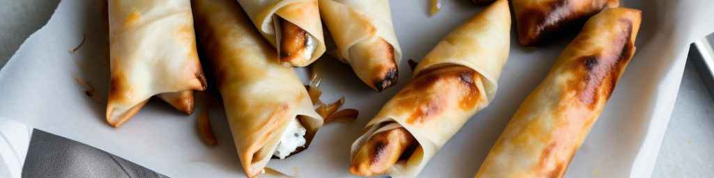 Caramelized onion and goat cheese egg rolls