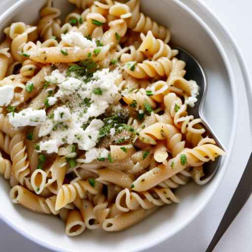 Caramelized Onion and Goat Cheese Pasta