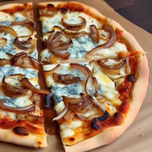 Caramelized Onion and Gorgonzola Pizza