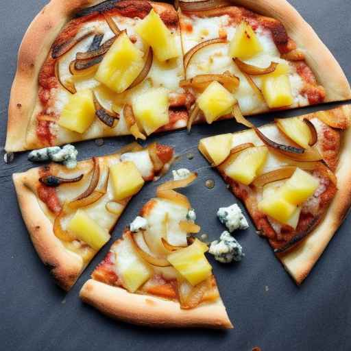 Caramelized Onion and Gorgonzola Pizza with Pineapple