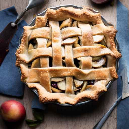 Cardamom Plum and Pear Pie