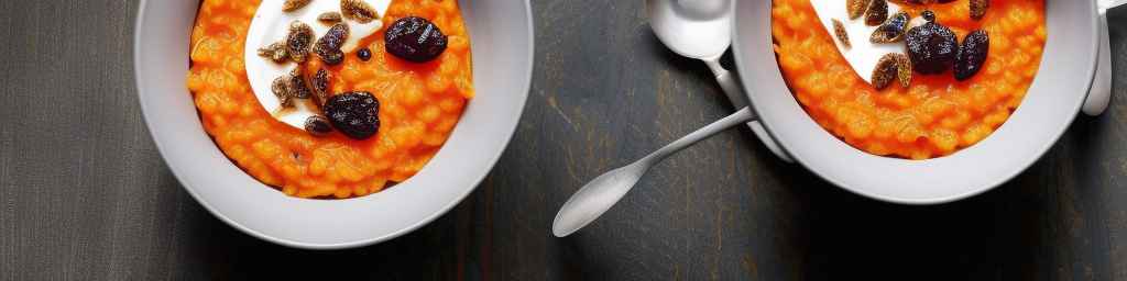 Carrot and raisin porridge