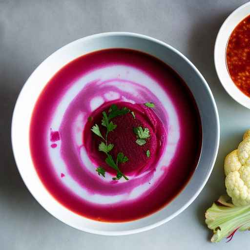 Cauliflower and Beet Borscht