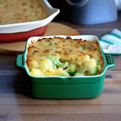 Cauliflower and broccoli casserole