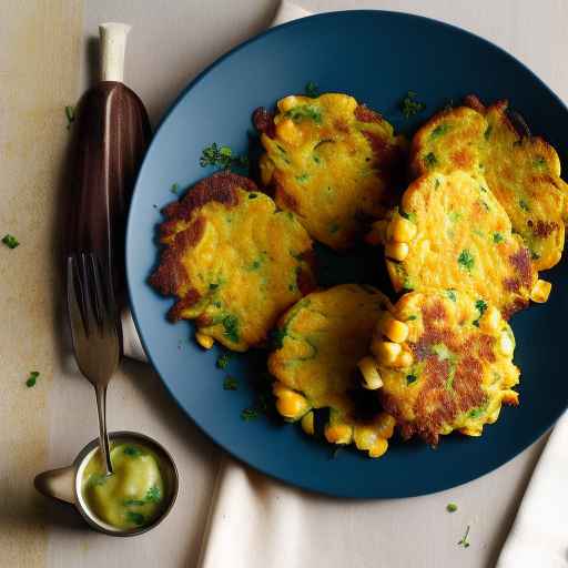 Cheddar and Garlic Corn Fritters