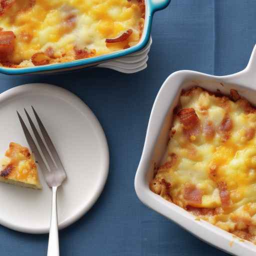 Cheesy cauliflower and bacon casserole