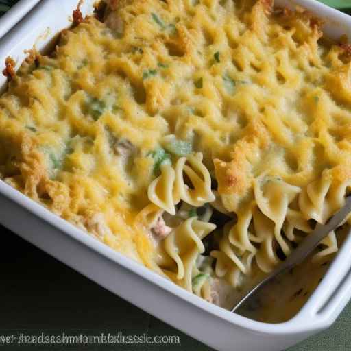 Cheesy chicken and noodle casserole