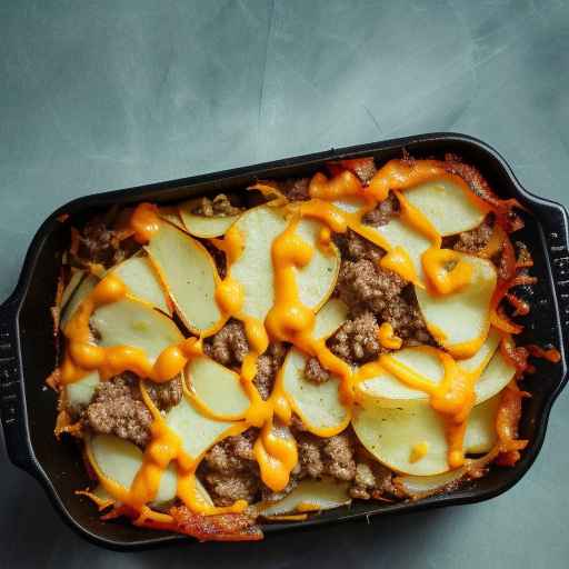 Cheesy Hamburger and Potato Bake