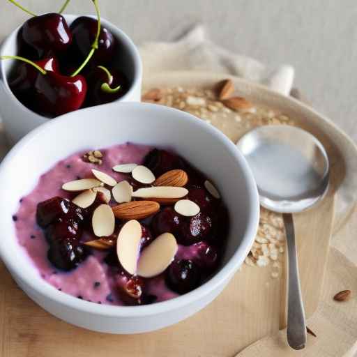 Cherry and almond porridge