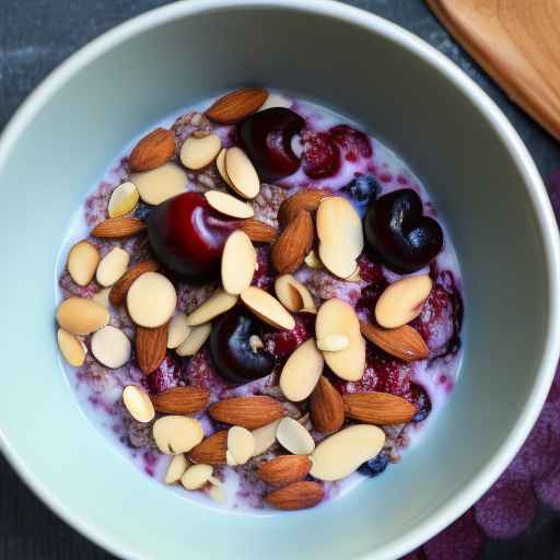 Cherry and Almond Porridge with Buckwheat