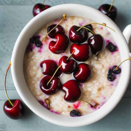 Cherry and vanilla porridge