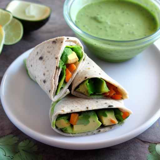 Chicken and Avocado Wraps with Cilantro Lime Dressing